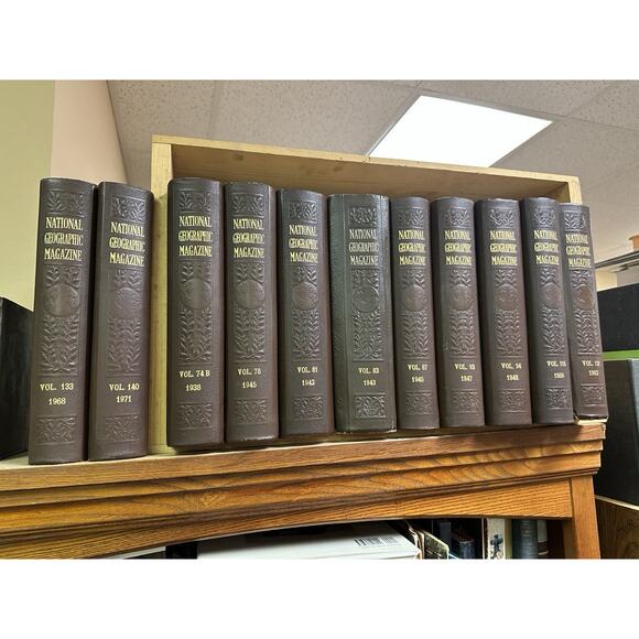 National Geographic Magazine Albrecht Bound Hardcover Set Of 11 Books